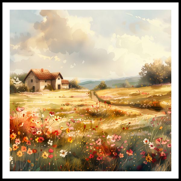 Plakat 100x100cm Sielski Domek zdjęcie 3