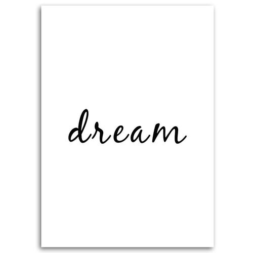 OBRAZ NA PŁÓTNIE Napis Dream Typografia 40x60 na Arena.pl