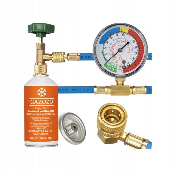 Czynnik chłodniczy do nabijania klimatyzacji zamiennik R134a/R12 GAZOZO zdjęcie 1