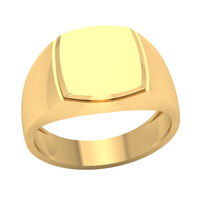 ZŁOTY SYGNET GŁADKI - BEZ ZDOBIEŃ POLEROWANY ZE ZŁOTA PRÓBY 585