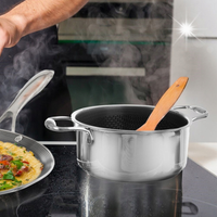 Garnek Stalowy Nieprzywierający Orion Cookcell Hybryd 24 cm 4,8L