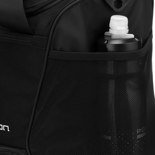 czarna, pojemna torba podróżna wykonana z wytrzymałego poliestru na Arena.pl