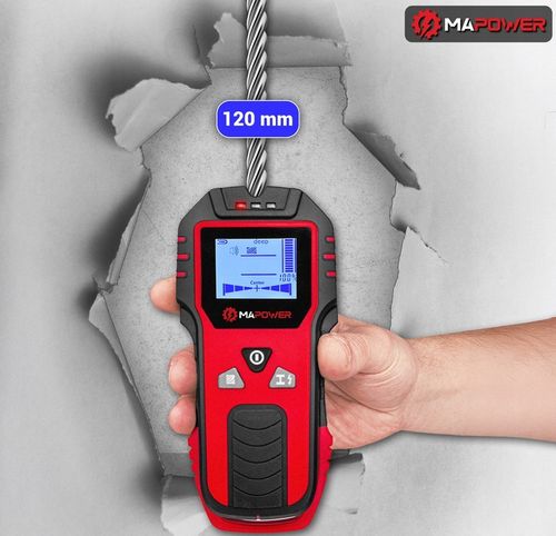 WYKRYWACZ PRZEWODÓW DETEKTOR DREWNA METALU KABLI RUR W ŚCIANIE MAPOWER na Arena.pl