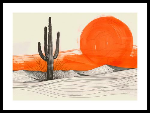 Plakat 42x29,7cm Kaktus Saguaro na Arena.pl