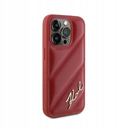 Etui do iPhone 15 Pro Karl Lagerfeld Diagonal Quilted Script Case na Arena.pl