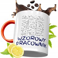 Kubek Pomarańczowy Dla Pracownika Prezent Z Nadrukiem Ze Zdjęciem