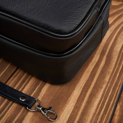 saszetka męska skórzana do ręki klasyczna czarna pojemna abruzzo abr-08 na Arena.pl