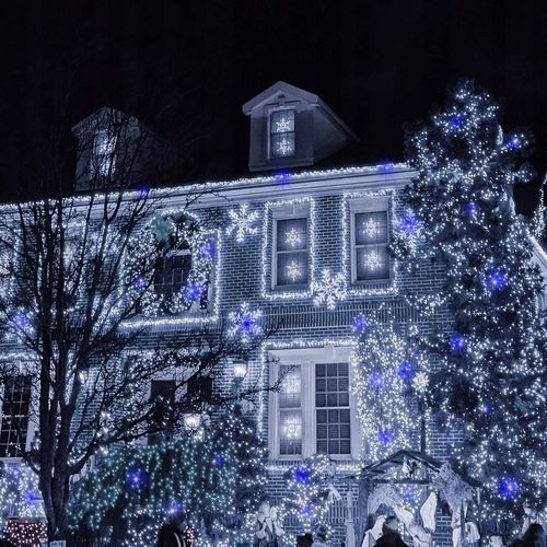 LAMPKI CHOINKOWE 500 LED FLASH BIAŁE ZIMNE GRUBY KABEL STAŁE ŚWIATŁO ZEW. na Arena.pl