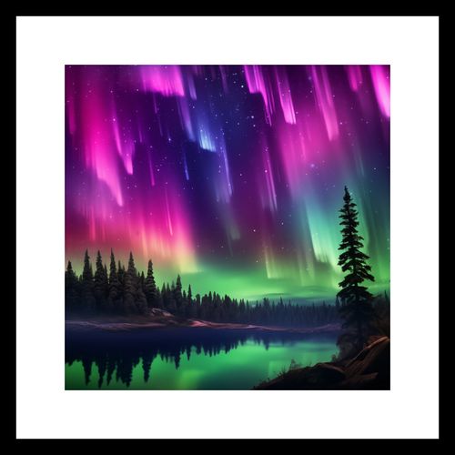 Plakat 30x30cm Zorza Nad Lasem na Arena.pl