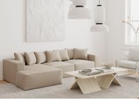 Lewy narożnik w stylu industrialnym ZEN z funkcją spania