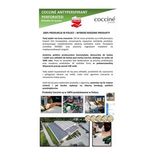 r.36 - wkładki do butów przeciwpotliwe perforowane coccine na Arena.pl