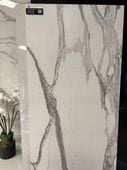 Gres 120x60 Calacatta efekt Carving 3D - biały marmur strukturalny premium