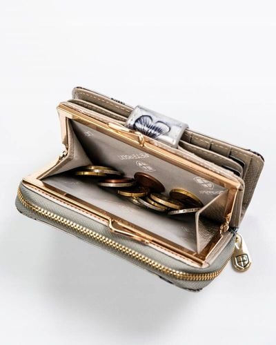 portfel damski w orientacji pionowej ze skóry naturalnej - peterson na Arena.pl