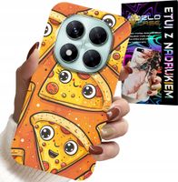 ETUI DO XIAOMI NOTE 14 PRO 5G - SŁODKIE UŚMIECHNIĘTE PIZZE CASE + SZKŁO