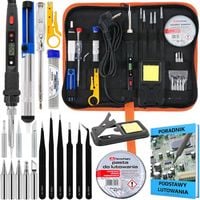 LUTOWNICA PRECYZYJNA KOLBOWA S801A 80W Z REGULACJĄ TEMPERATURY ZESTAW