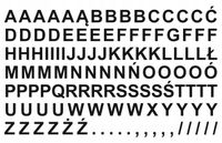 NAKLEJKI wycinane ploterowo litery kropki kreski samoprzylepne 3 cm