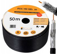 KABEL PRZEWÓD KONCENTRYCZNY DO ANTENY TV ZIEMNY ZEWNĘTRZNY LTE HD 4K 50M