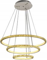 Lampa wisząca ENZO kryształki okrąg GLAMOUR 30+50+70 LED 70W Wobako