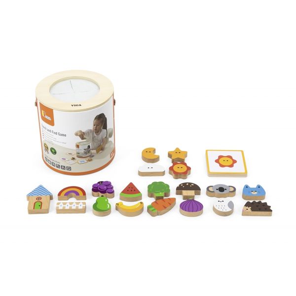 VIGA Drewniana Gra W Ciemno Losowanie Wzorów zdjęcie 12