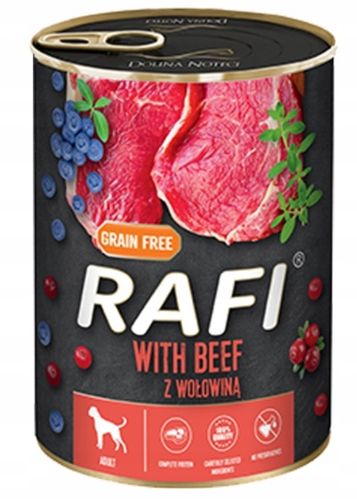 Mokra Karma dla psa RAFI Mix Smaków 24 x 400g Dolina Noteci Owczarek York na Arena.pl