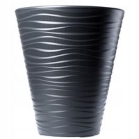 DONICA DONICZKA OKRĄGŁA NA KWIATY 40CM ANTRACYTOWA