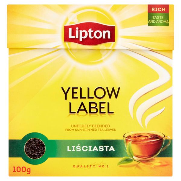 Lipton Yellow Label Herbata czarna liściasta 100 g zdjęcie 1