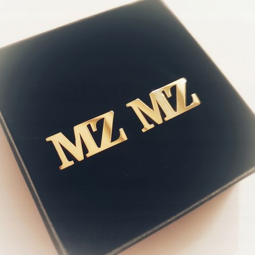 spinki do mankietów z Twoimi Inicjałami - mosiądz na Arena.pl