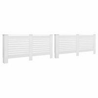 Osłony na kaloryfer, 2 szt., białe, 172x19x81,5 cm, MDF