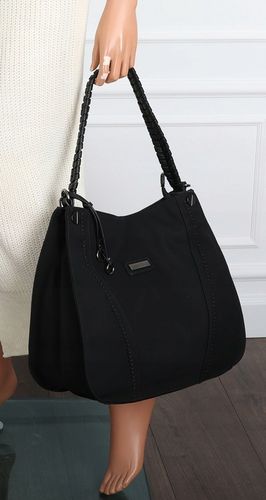 Torebka Damska Shopperka Worek Pojemna Modna Duża Torba CH7716 Czarna na Arena.pl