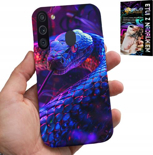 ETUI DO SAMSUNG GALAXY A21 - WĄŻ KOBRA GRZECHOTNIK GADY CASE + FOLIA na Arena.pl
