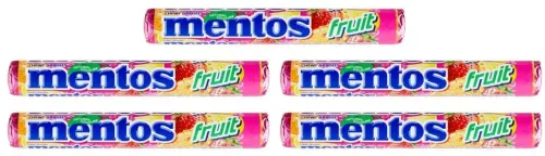 5x cukierki mentos fruit owocowe 38g na Arena.pl