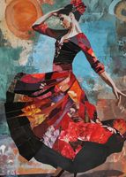 Plakat 39,5x55cm Taniec Flamenco