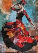Plakat 39,5x55cm Taniec Flamenco