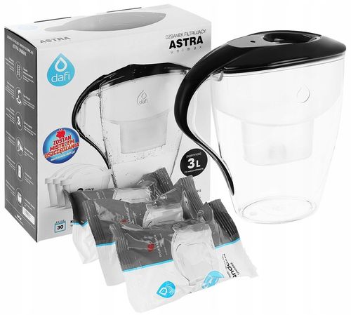 Dzbanek filtrujący Dafi ASTRA 3L na wodę + 3x filtr Dafi Unimax na Arena.pl