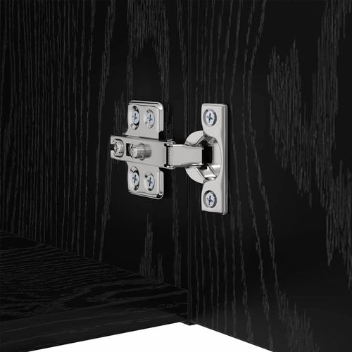 Szafka na Telewizor na Ścianę 4 pcs Czarny dąb 200 x 30 x 30 cm na Arena.pl