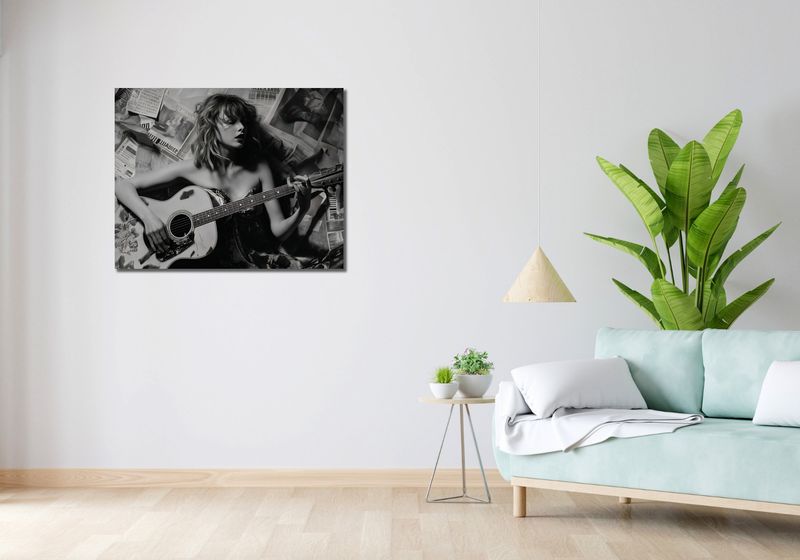 Obraz 90x70cm Młoda Gitarzystka zdjęcie 2
