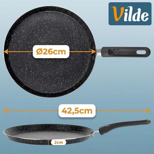 Patelnia do naleśników granitowa BASIC LINE 26 cm na Arena.pl