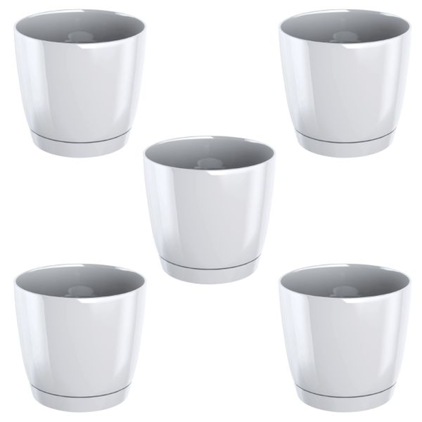 5x Doniczka okrągła Coubi DUOP100 + podstawka zdjęcie 1