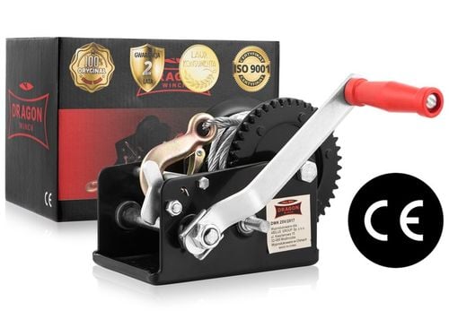 WYCIĄGARKA RĘCZNA KORBOWA LINOWA 1133kg WCIĄGARKA lebiodka przenośna na Arena.pl