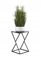 Czarny Kwietnik Stojący metalowy Nowoczesny Stojak Na Kwiaty LOFT 40 cm