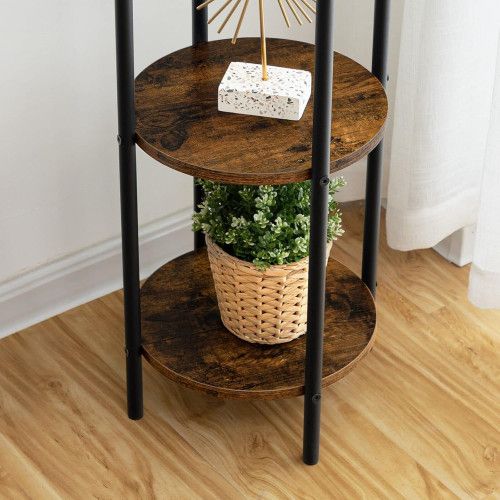 WIESZAK STOJĄCY METALOWY MODERNHOME 8 HACZYKÓW 2 PÓŁKI RUSTYKALNE na Arena.pl