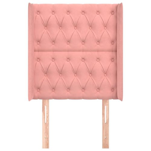 Zagłówek uszak, różowy, 83x16x118/128 cm, aksamit na Arena.pl