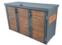 Zabudowa koszy na śmieci obudowa kubłów 177x65x110 cm 3x120L TS598
