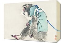 Obraz 40x30cm Monkey, Kōno Bairei Japoński Vintage do Salonu