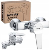 BATERIA ŚCIENNA łazienkowa mieszadło kran wannowy prysznicowy natrysk CHROM