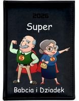 KALENDARZ A4 2026 DZIENNY KSIAŻKOWY NADRUK uv DLA BABCI I DZIADKA + tekst