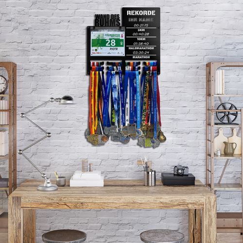 Wieszak na medale i numery startowe REKORDY BIEGOWE RUN twoje imię 86.1 na Arena.pl