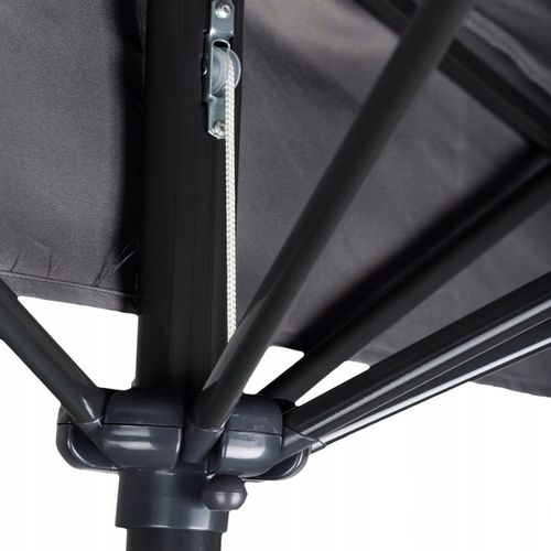 Parasol ogrodowy pół-parasol ścienny na taras 2,7 m szary MultiGarden na Arena.pl