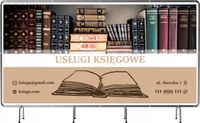 BANER REKLAMOWY 130x80 cm plandeka duży wybór wzorów USŁUGI KSIĘGOWE
