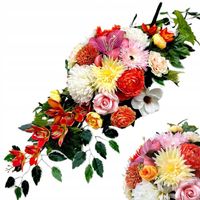 Sztuczne kwiaty stroik na grób wiązanka nagrobna cmentarz dekoracja